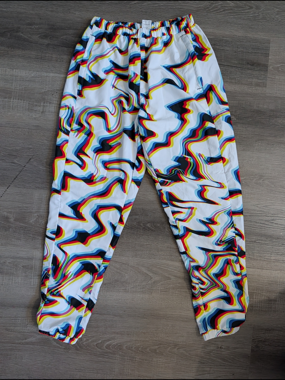 Psychedelic Rave Joggers Swirl Print Track Pants Small Festival Streetwear